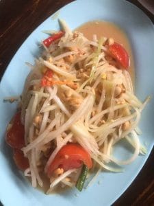 Various plates of food.